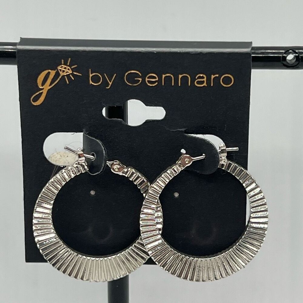 G By Gennaro Silver Textured Hoop Earrings 16ea 3 For 25 16$